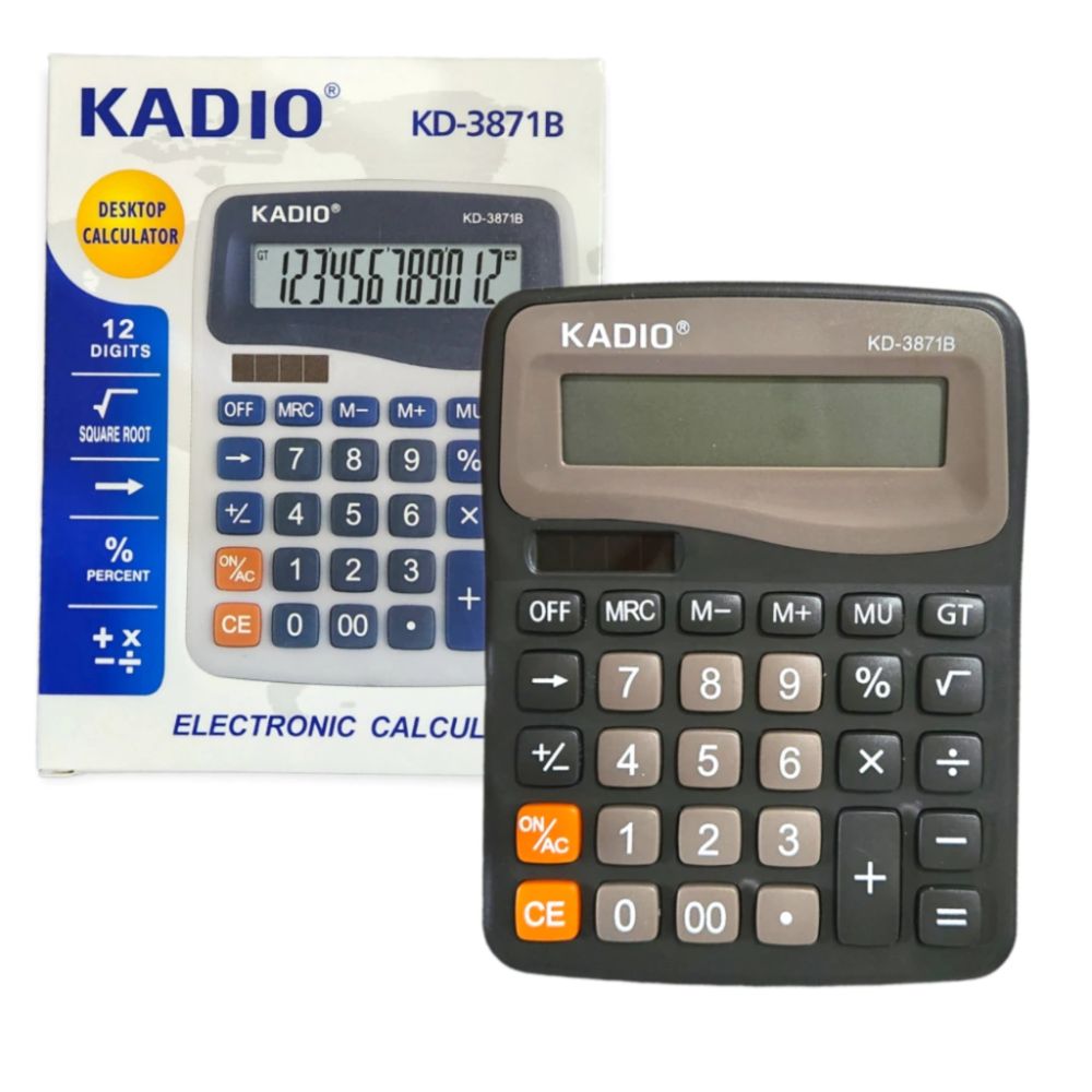 Miniatura 4 de Calculadora KADIO KD-3871B 12 Digitos